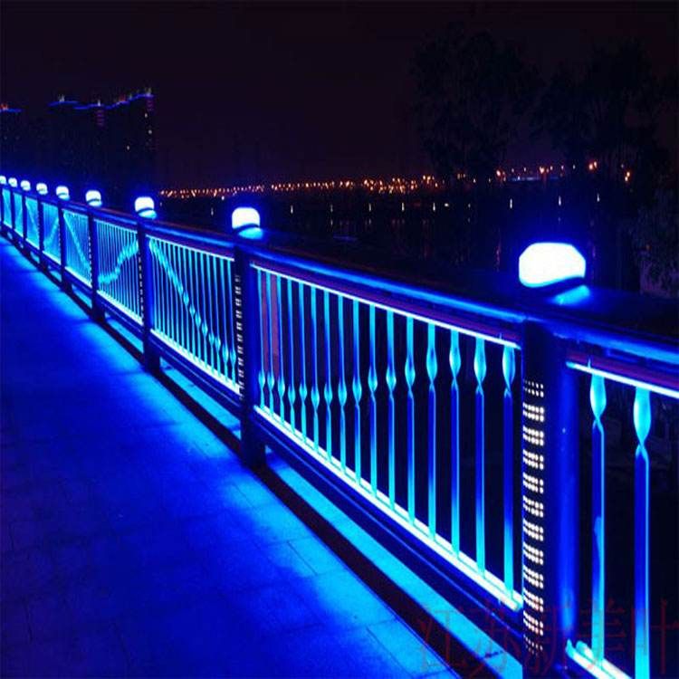 供應(yīng)景觀LED燈光護(hù)欄  燈光河道景觀橋梁不銹鋼復(fù)合欄桿